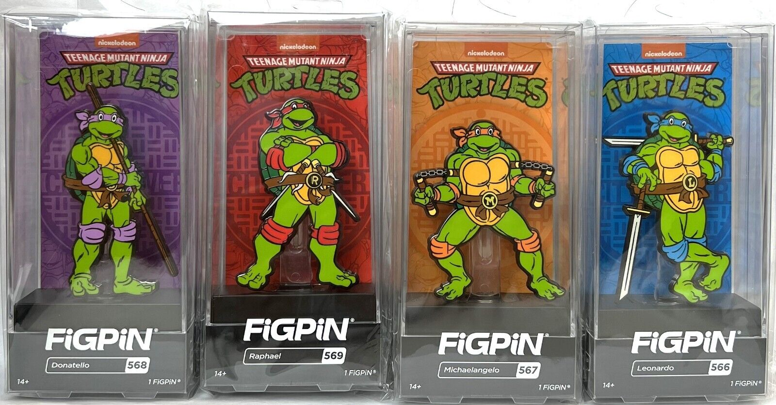 FiGPiN Teenage Mutant Ninja Turtles Collectable FigPin Set of 4