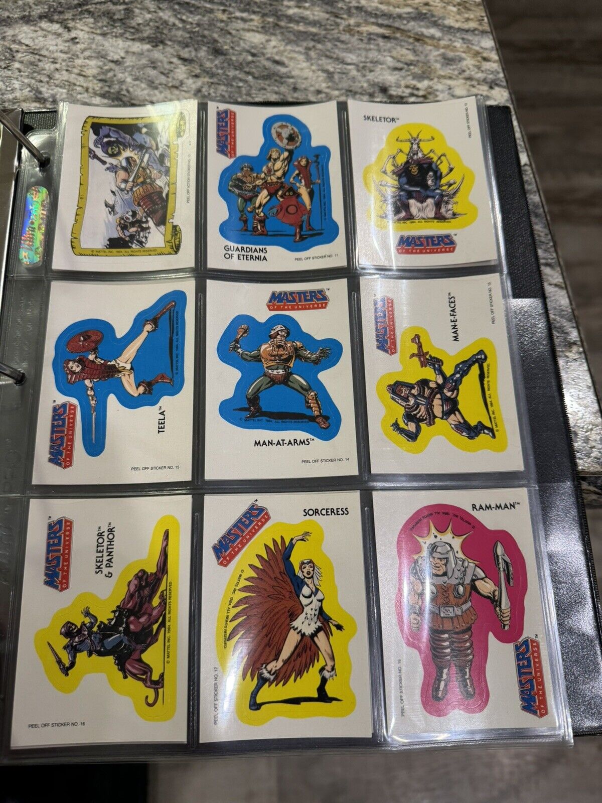 1984 Masters of the Universe 22 Sticker Cards
