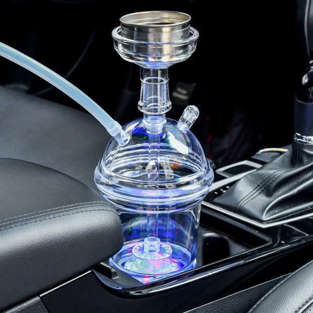 Sunlight Portable Acrylic Hookah Travel Cup With LED Light home or car cup hold