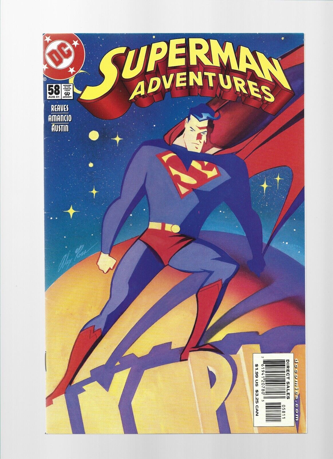Superman Adventures #58 Alex Ross cover