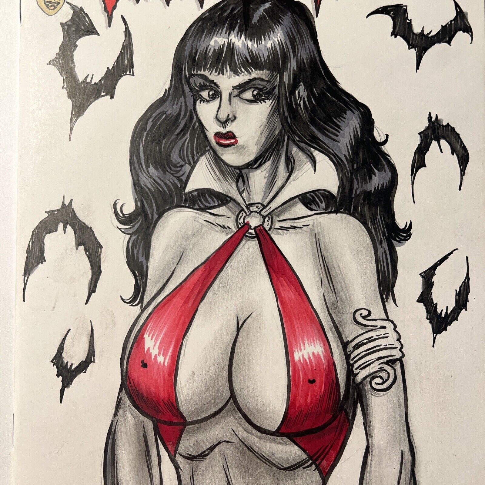 VAMPIRES HALLOWEEN SPECIAL #1 Sketch Cover Original Vampirella Frank Forte