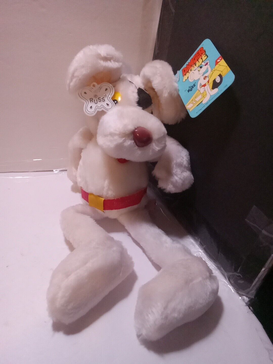 Danger Mouse 12 In Vintage 1988 Russ Plush Cartoon Stuffed Animal new with tags 