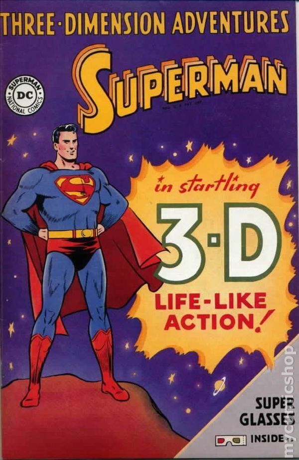 Three Dimension Adventures Superman 3-D Reprint 1WGLASSES FN+ 6.5 1997