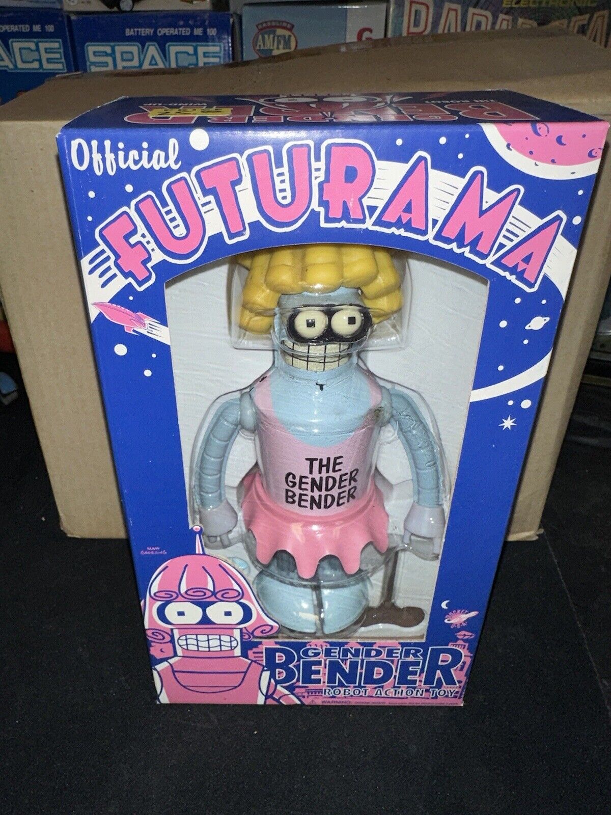 Futurama Gender Bender Tin Wind-Up Robot toy Tv