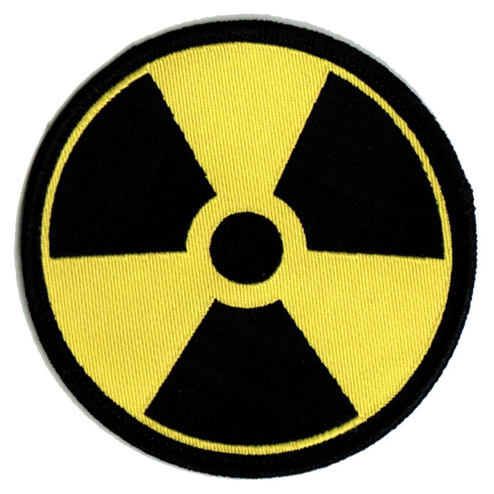 NUCLEAR RADIATION SYMBOL PATCH WARNING ZOMBIE DANGER embroidered iron-on UFO