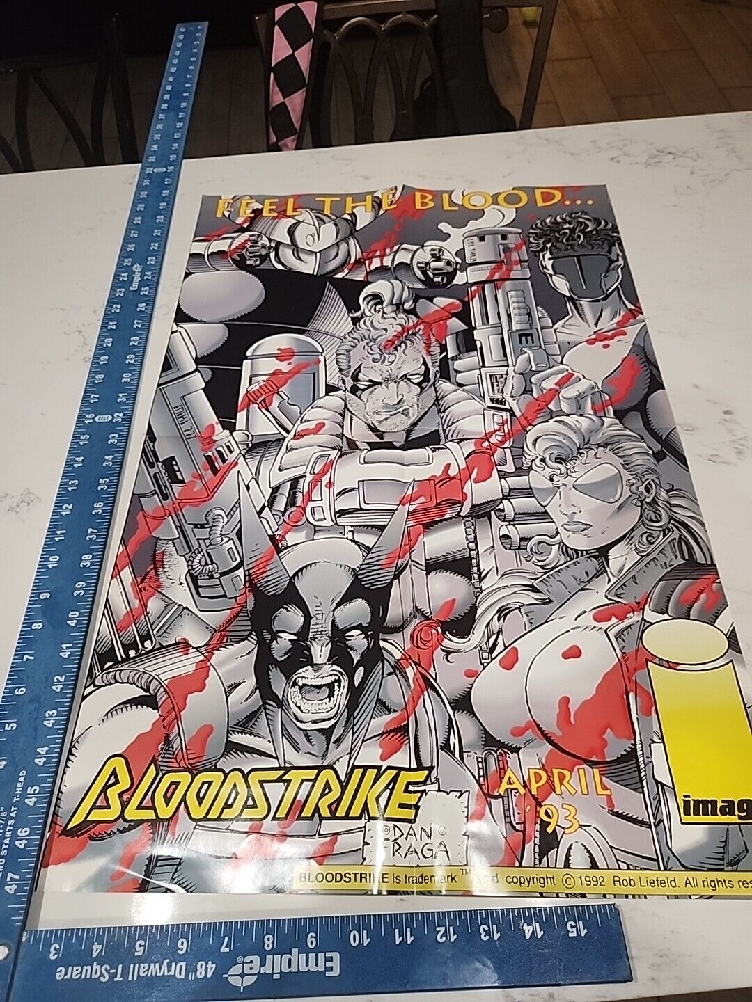 Image Promo folded Poster Comic Book Shop Vintage Bloodstrike