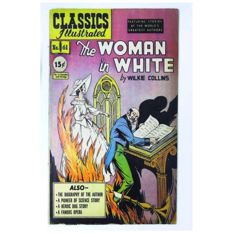 Classics Illustrated (1941 series) #61 HRN #62 in F minus. Gilberton comics [v.