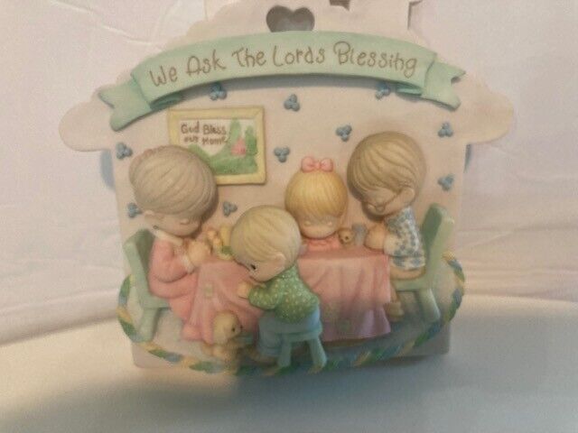 Enesco Precious Moments  We Ask The Lords Blessings  Wall Plaque In Box Great