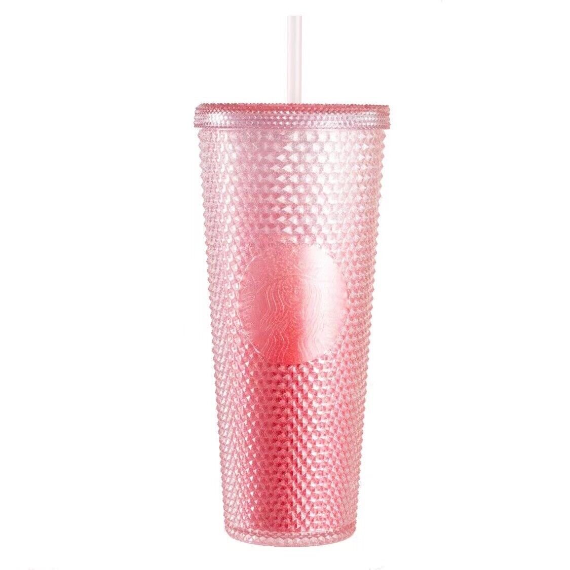 2021 China Starbucks Summer Tumbler Straw Cup 24oz Gradient Pink Plastic New