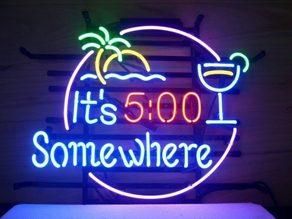 New It\'s 500 Somewhere Palm Tree Neon Light Sign 17\