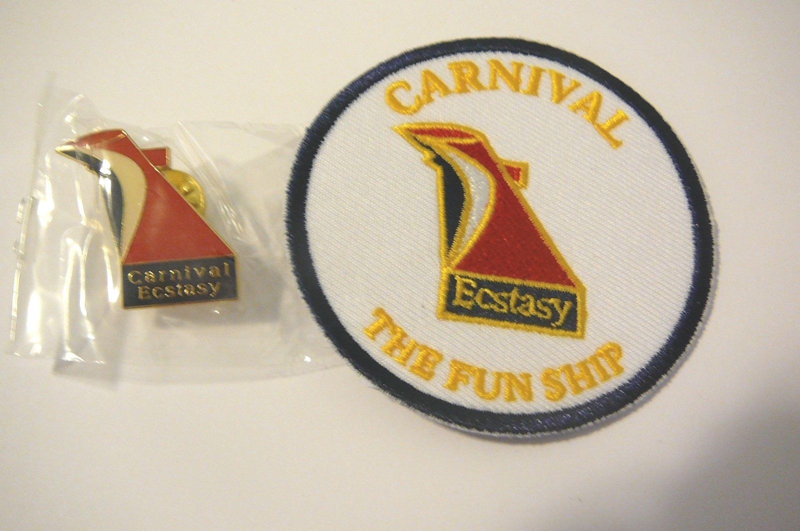 CARNIVAL CRUISE LINES ECSTASY Platinum Past Guest PIN AND IRON ON PATCH   