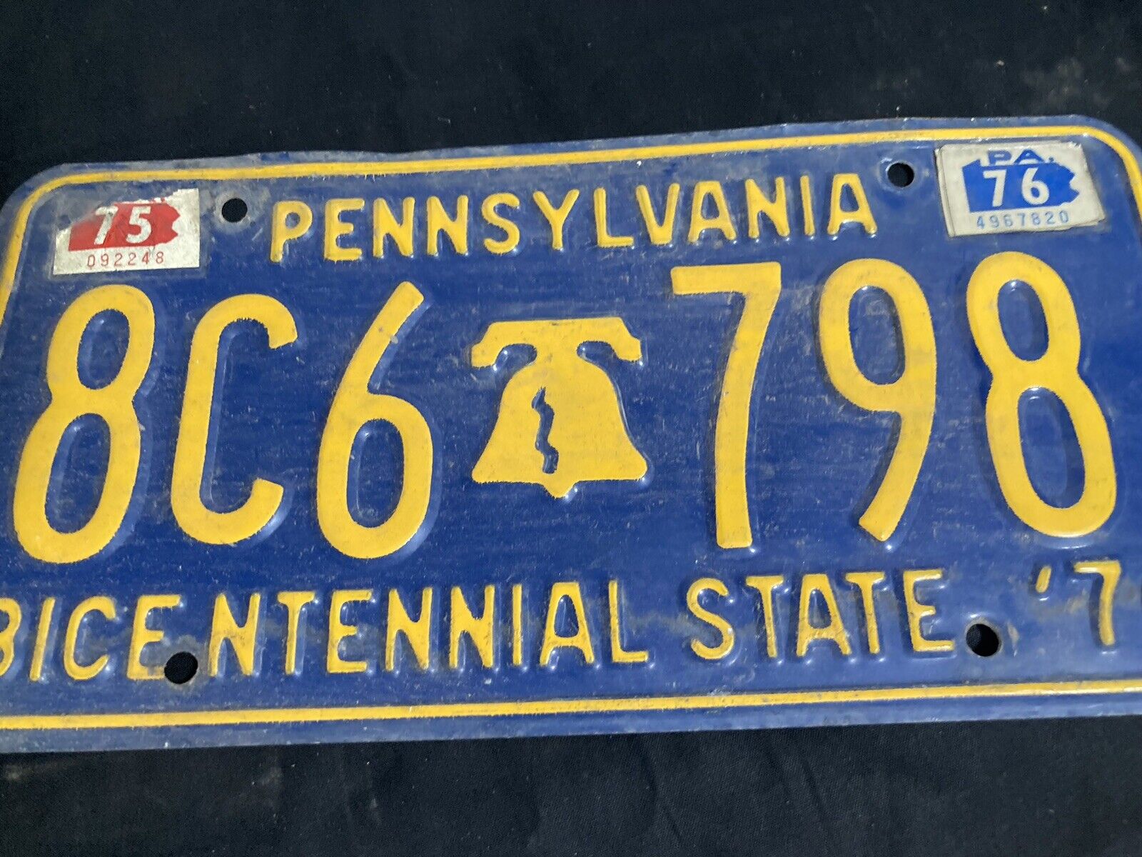 Vintage 1972 Pennsylvania PA Bicentennial State Auto License Plate