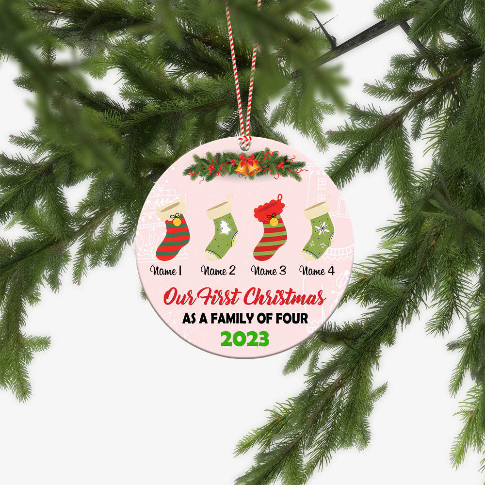 Personalized Family Ornament, Family Christmas Ornament, Family Members Ornament