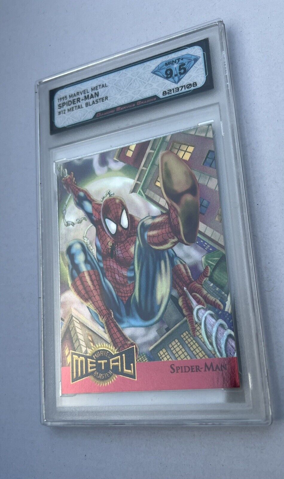 1995 Marvel Metal Spider-Man Metal Blaster #12 DSG 9.5