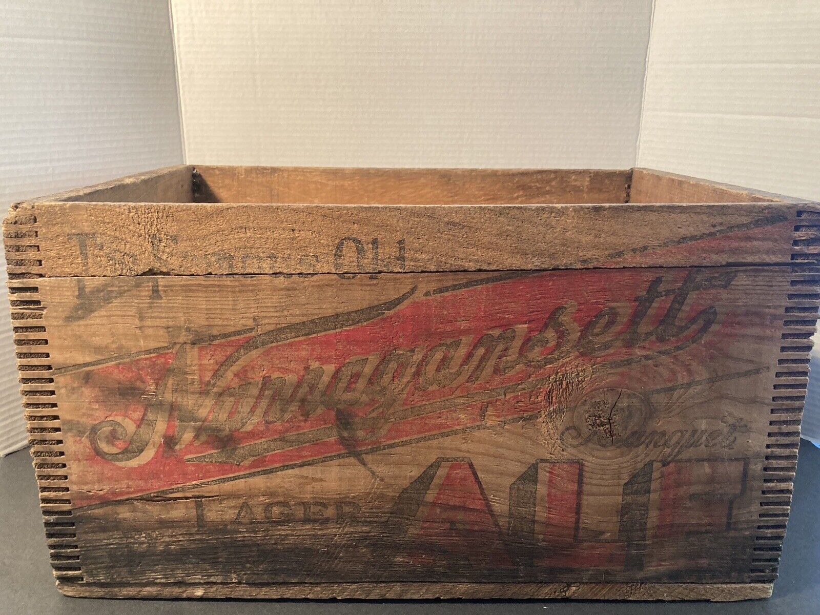 Narragansett Beer Dovetail Joints Wooden Box Brewery Crate