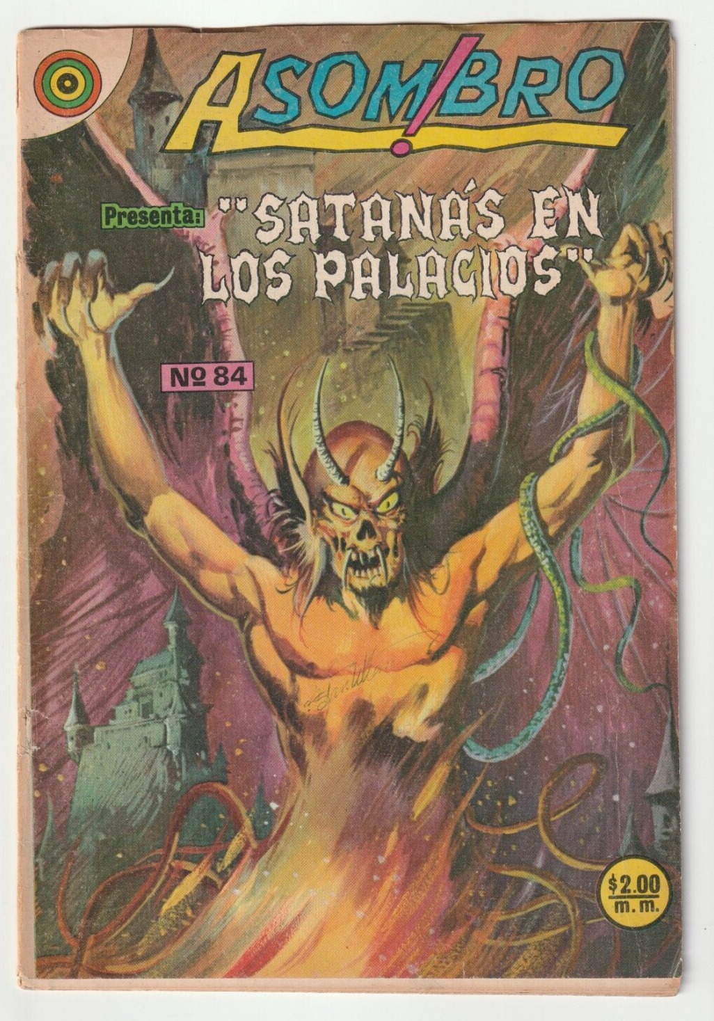 Asombro #84  - Vintage Mexican Terror 1974 - Detached Cover