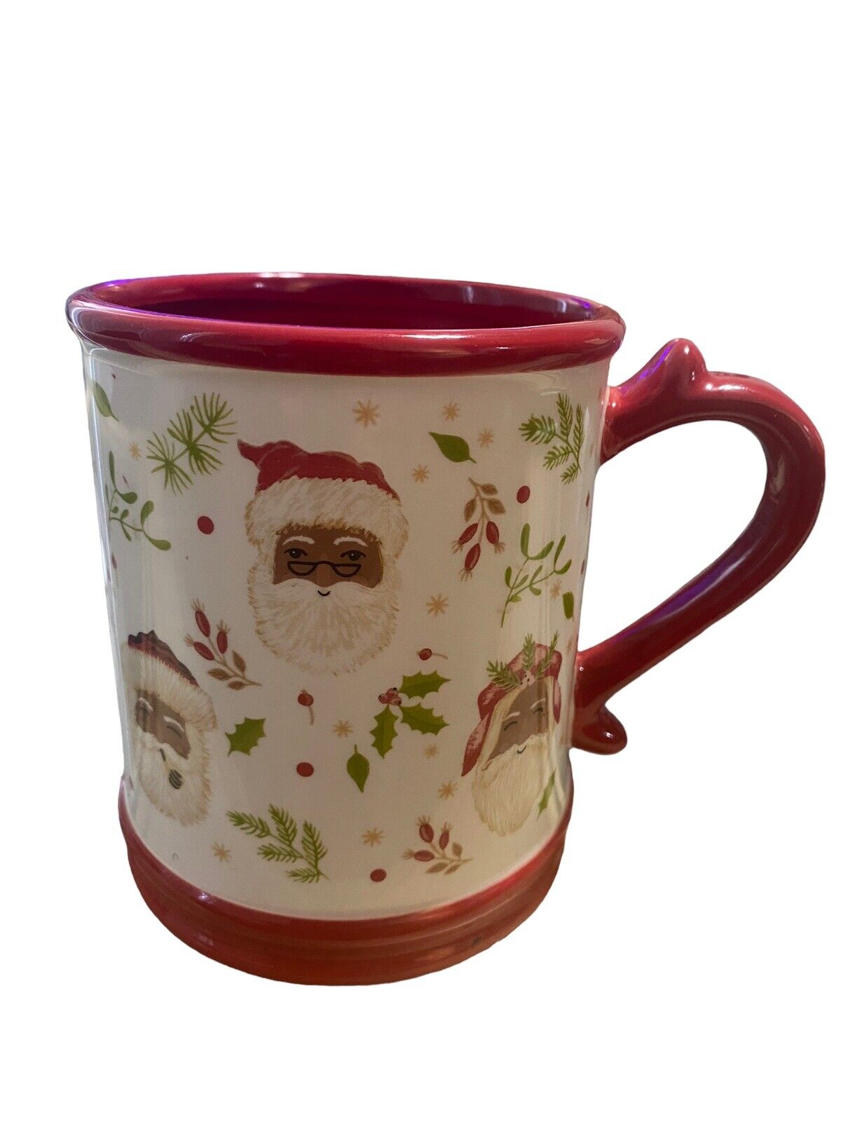 Tag Brand Christmas 24 Oz Coffee Tea Cup Mug. All The Santa’s Faces