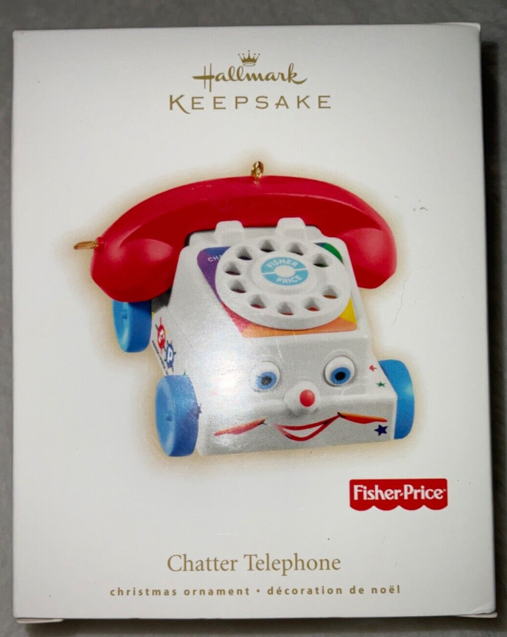 Hallmark Fisher Price Tiny Chatter Telephone Mini Christmas Ornament New 2017 P2