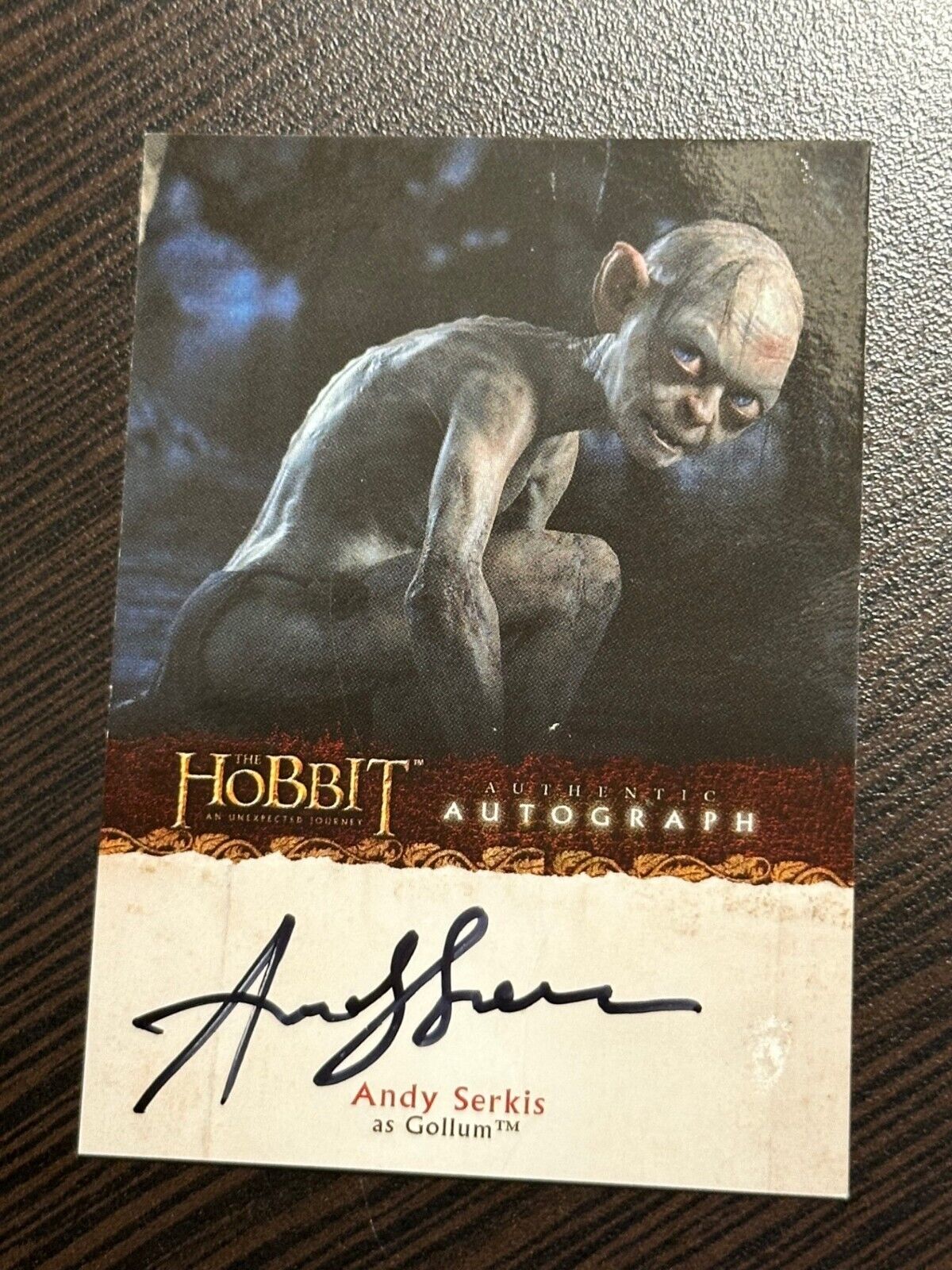 Hobbit Unexpected Journey Andy Serkis as Gollum Auto Card # A18