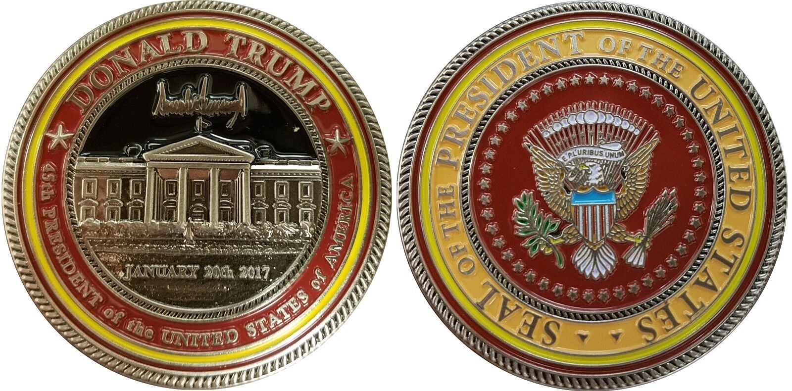 President Donald J Trump Inauguration Challenge Coin Jan 20th 2017 a  63
