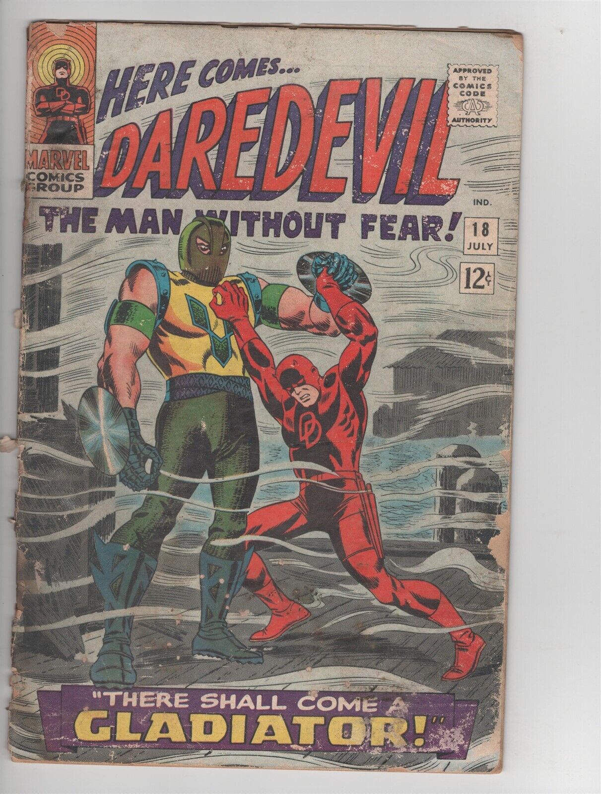 Daredevil #18 FR 1st Gladiator John Romita Frank Giacoia Stan Lee