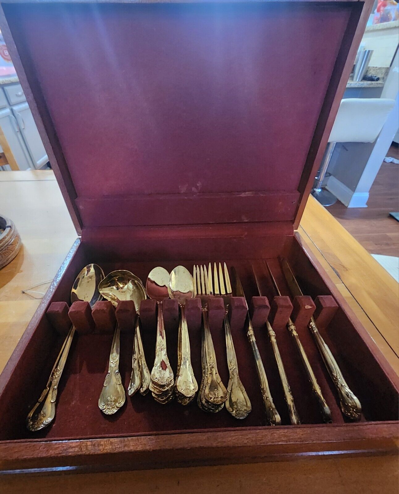 GODINGER GOLD PLATED Grand Master SILVERWARE Set Includes Spoons, Forks & Knifes