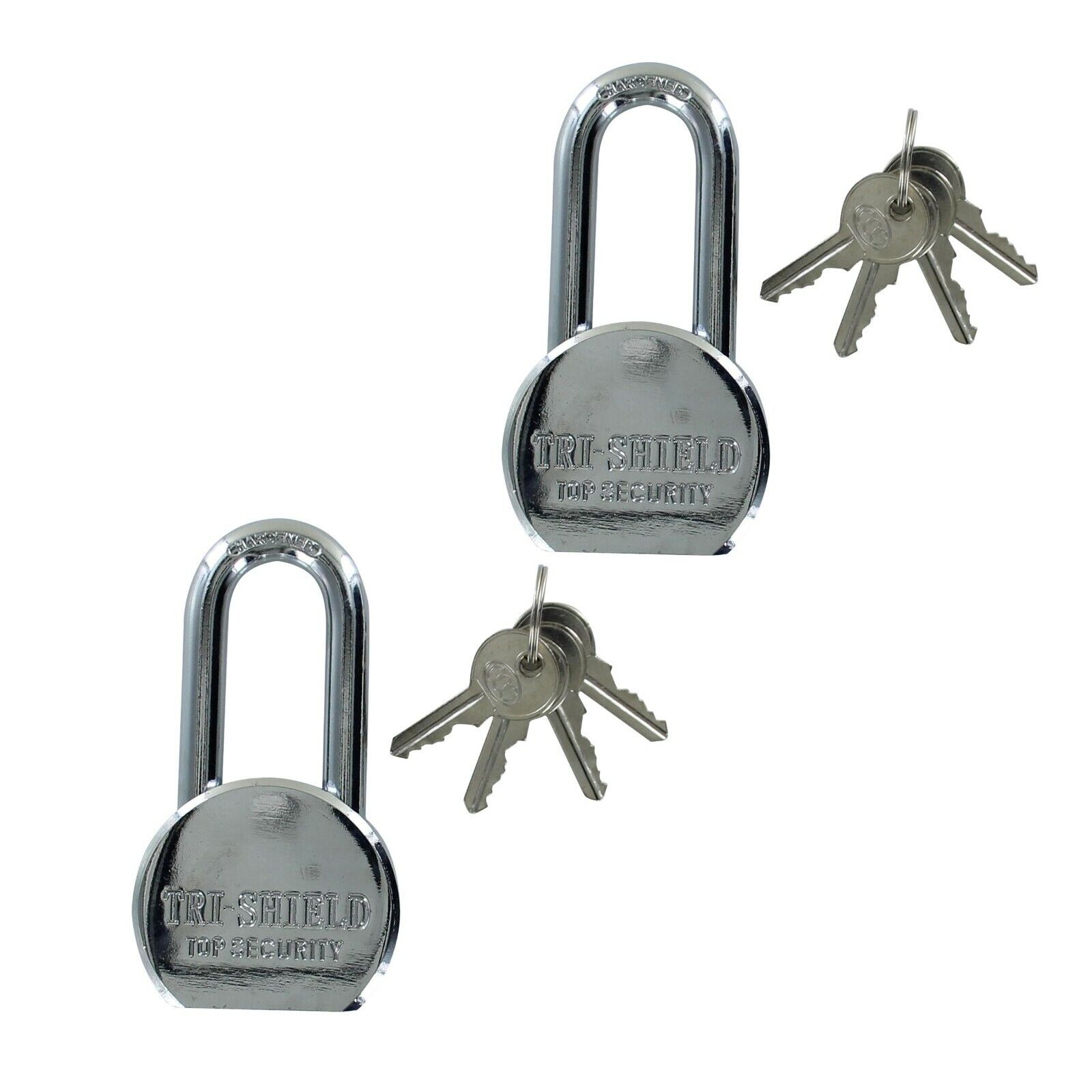 Pack of 2X Heavy Duty Master Lock Solid Steel Maximum Protection Padlock with 3K