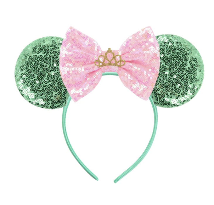 Minnie Mickey Mouse Ears headband Disney Tiana Princess HANDMADE