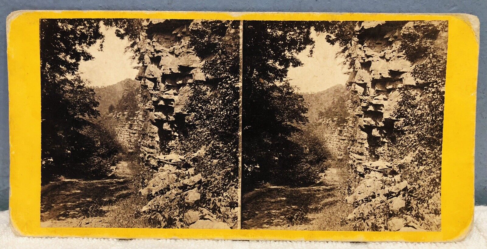 1870s Hot Springs North Carolina NC FRENCH BROAD RIVER Franklin & Co Stereoview