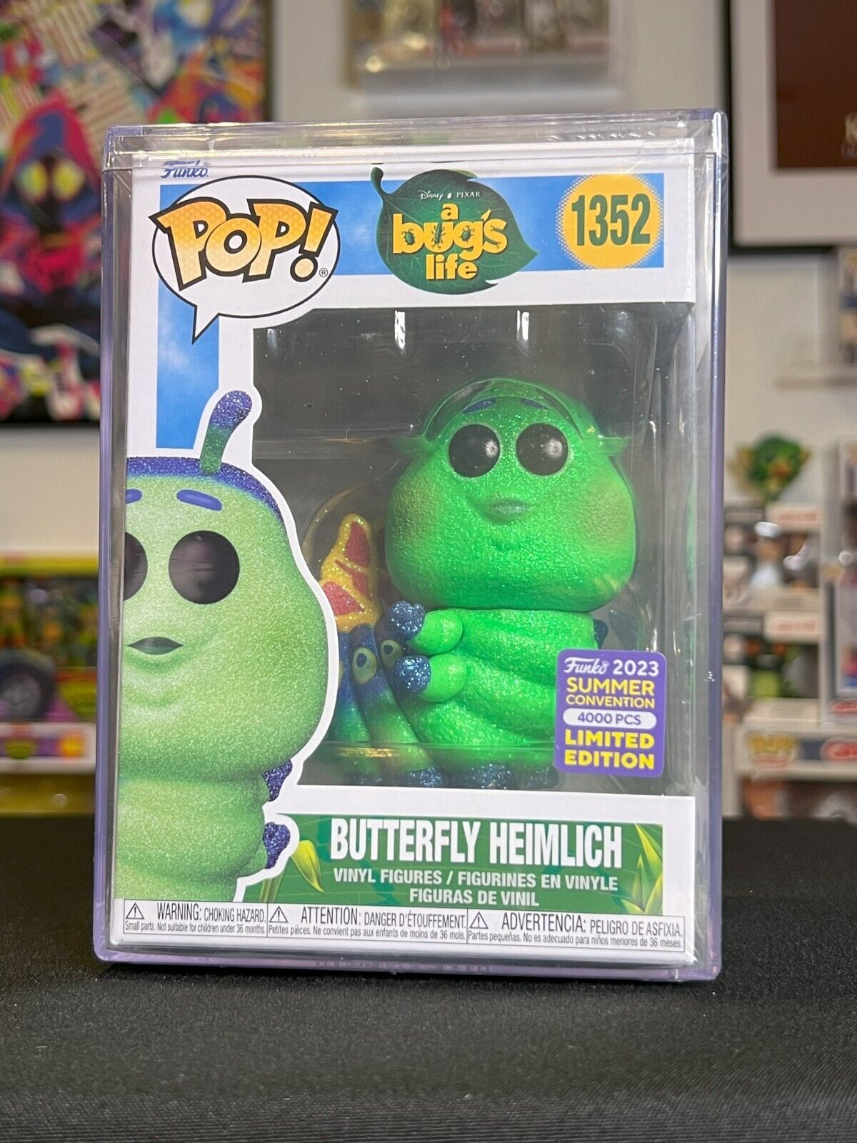 Funko Pop A Bugs Life - Butterfly Heimlich /4000 SDCC #1352 In Hard Protector