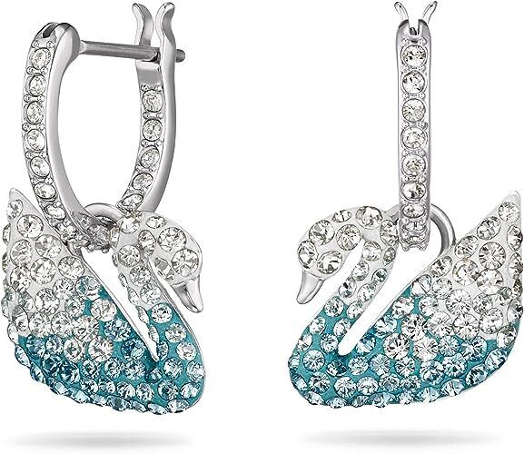 Swarovski Crystal ICONIC SWAN Pierced Earrings 5512577 