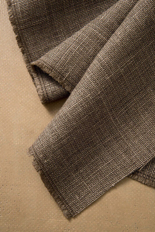 Kerry Joyce Solid Plain Linen Upholstery Fabric- Colette / Coffee 2.5 yd 2032-08