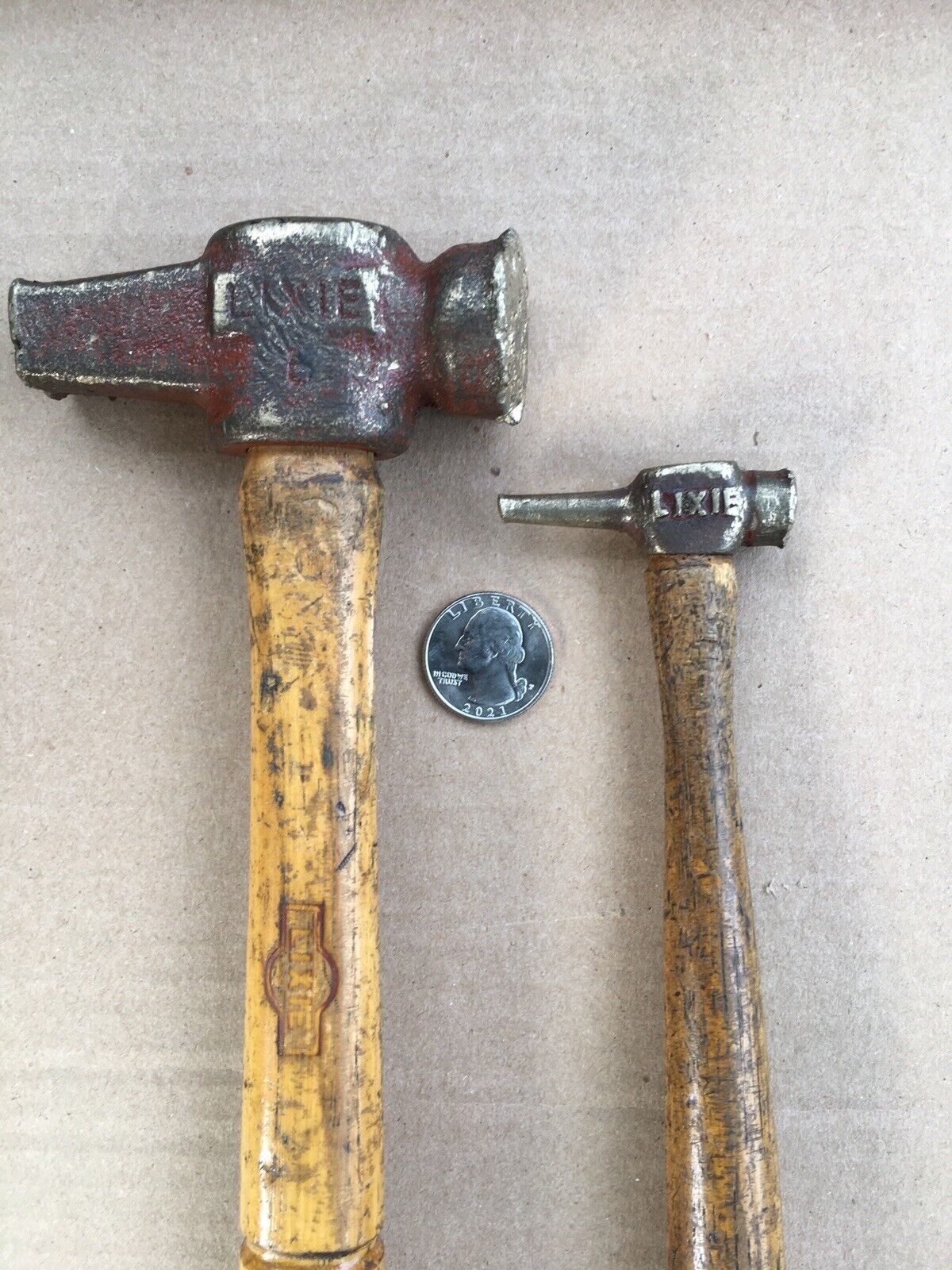 vintage lixie brass hammers