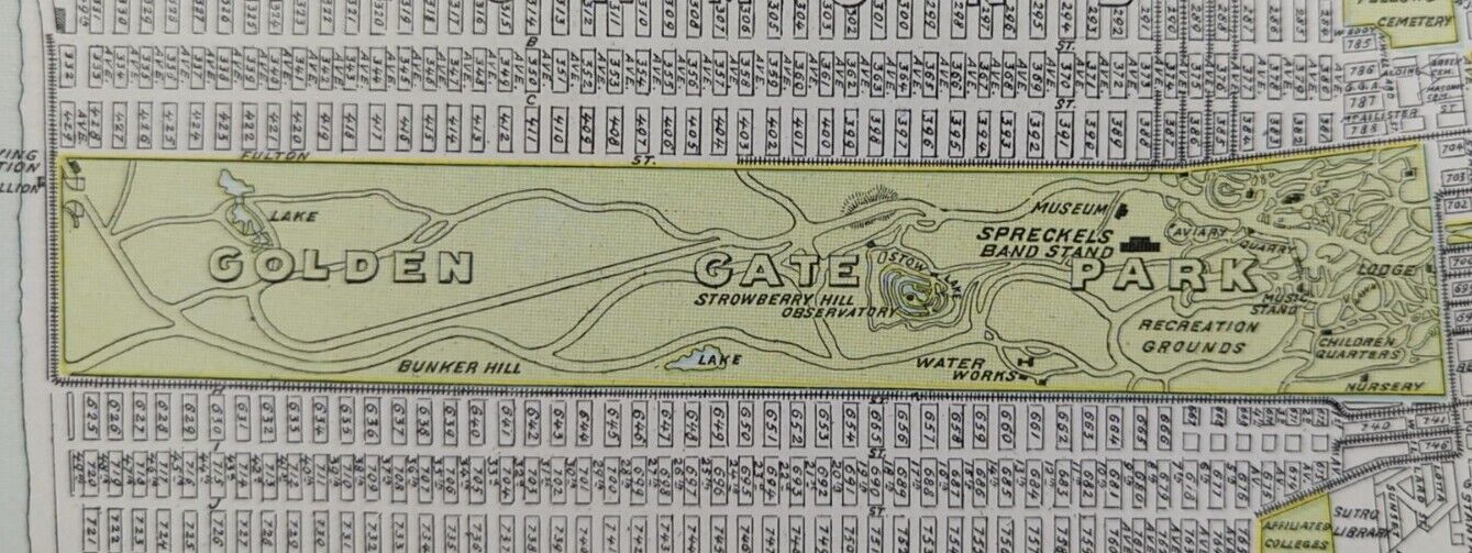 Vintage 1902 SAN FRANCISCO CALIFORNIA Map 22