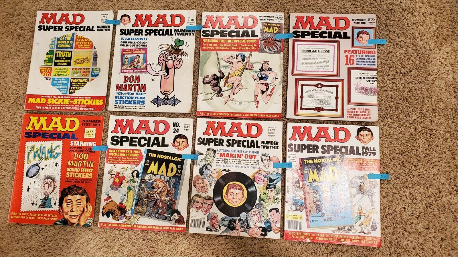 Vintage Mad Magazine Lot of (8) Specials and Super Specials