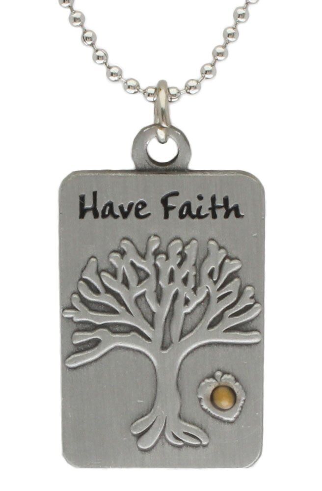 Mustard Seed Necklace, Tree of Life Necklace, Faith Necklace, Christian Necklace