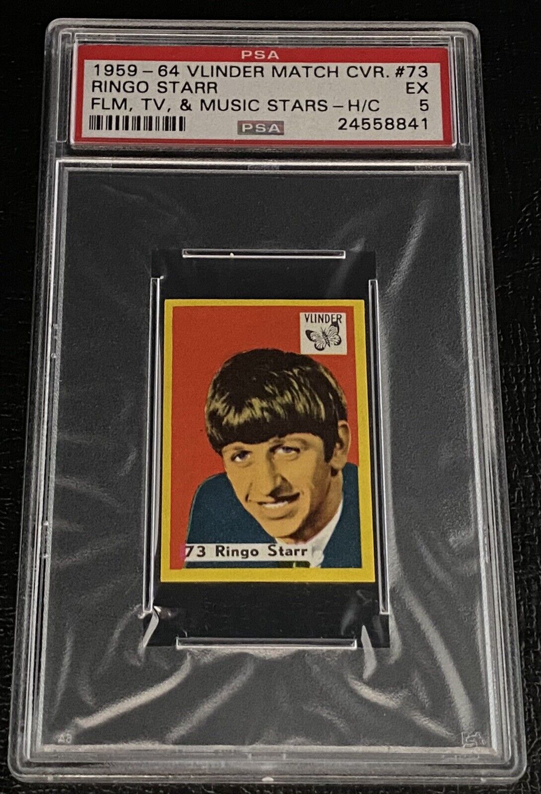 1959 - 1964 Ringo Starr Rookie Card PSA 5 Highest Grade #73 Match Cover Film TV