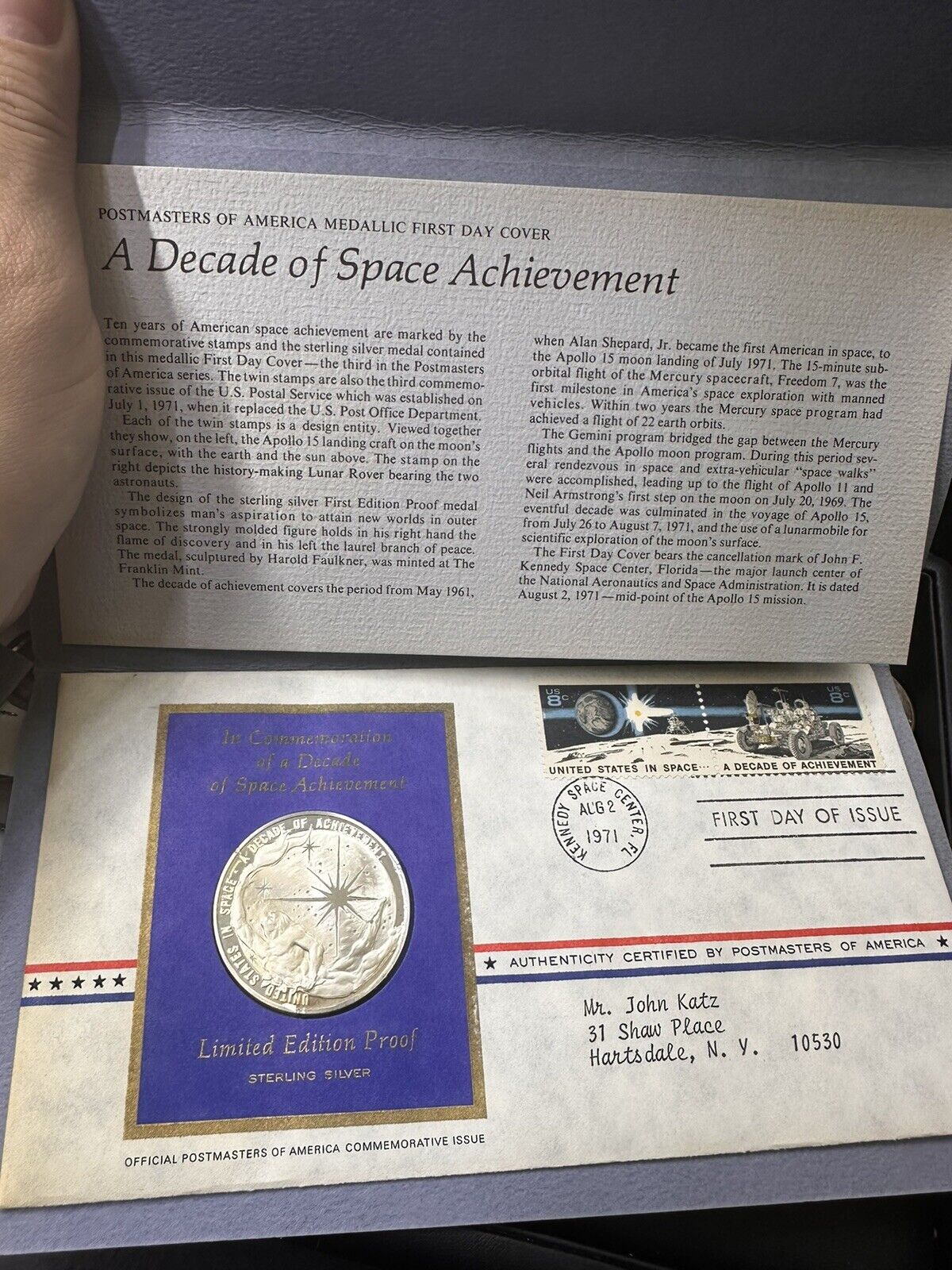 A Decade of Achievement Limited Edition Silver Medal With COA 