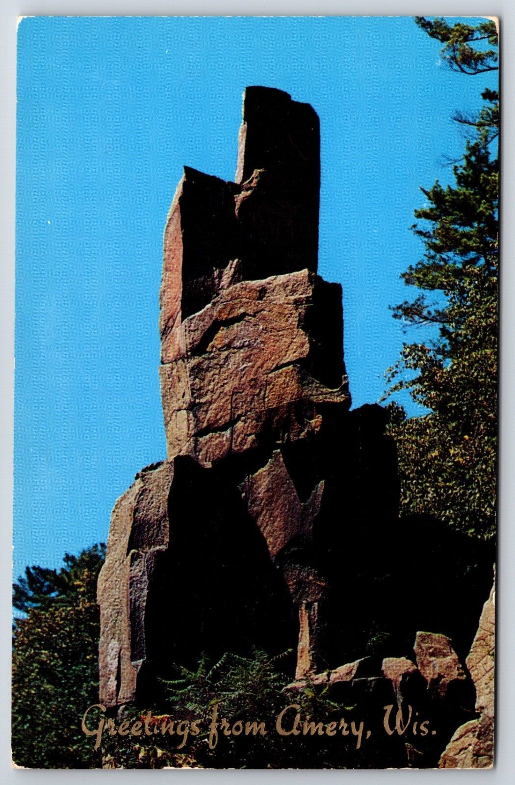 Devils Chair 1956 Taylors Falls Minnesota MN Dalles Of St Croix River Postcard