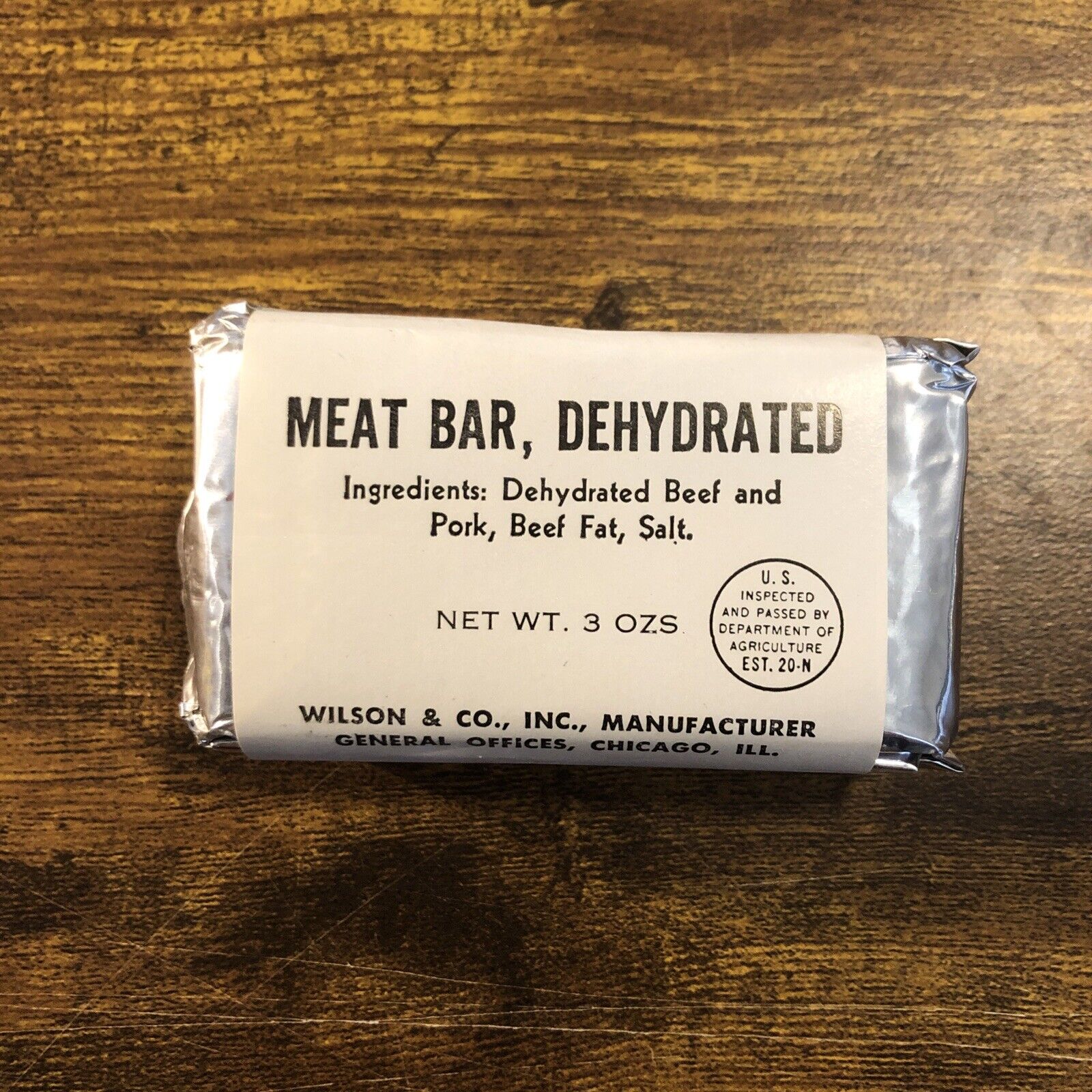 Vietnam War Era Survival Ration Dehydrated Meat Bar Feb 1968