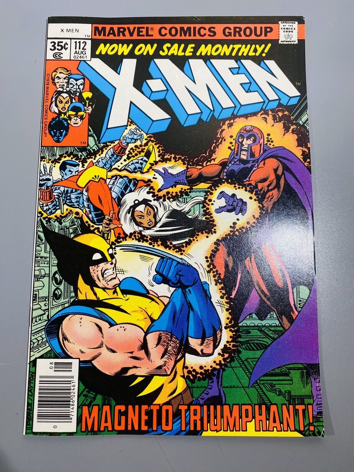 X-Men #112 Marvel, 1978 Newsstand George Perez Wolverine Magneto 1st Print
