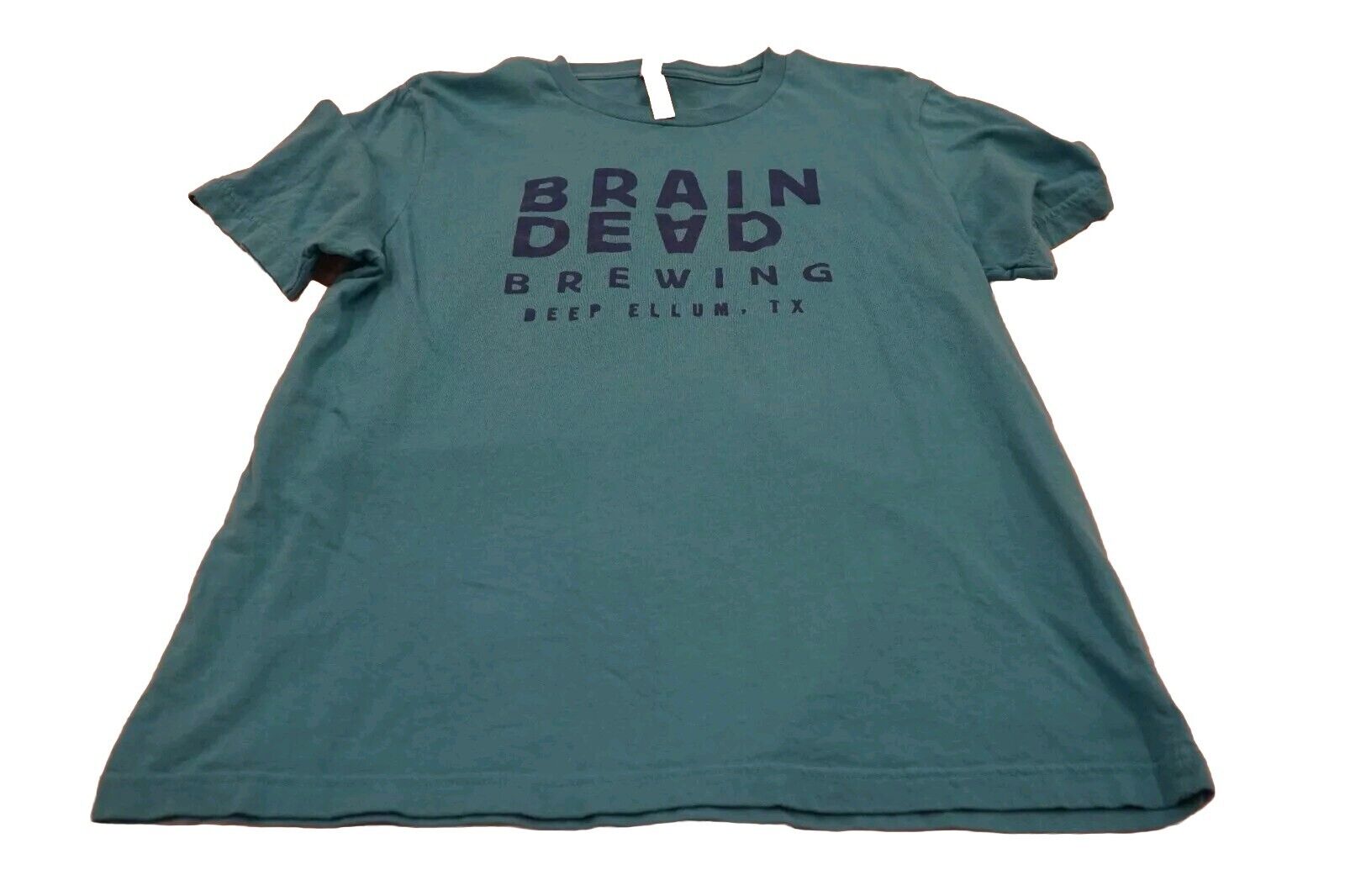 Brain Dead Brewing Dallas TX Mens Blue T-shirt L Deep Ellum Craft Beer
