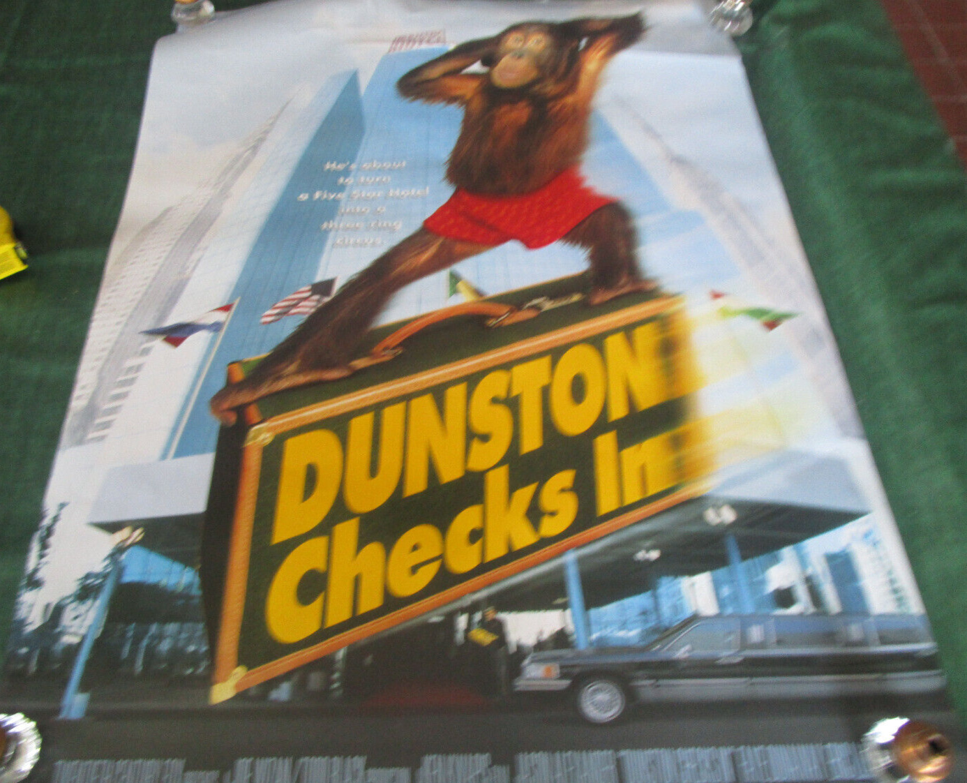 DUNSTON CHECKS IN (1995) Rolled One Sheet Cinema Poster 2 sided Herald VG #3