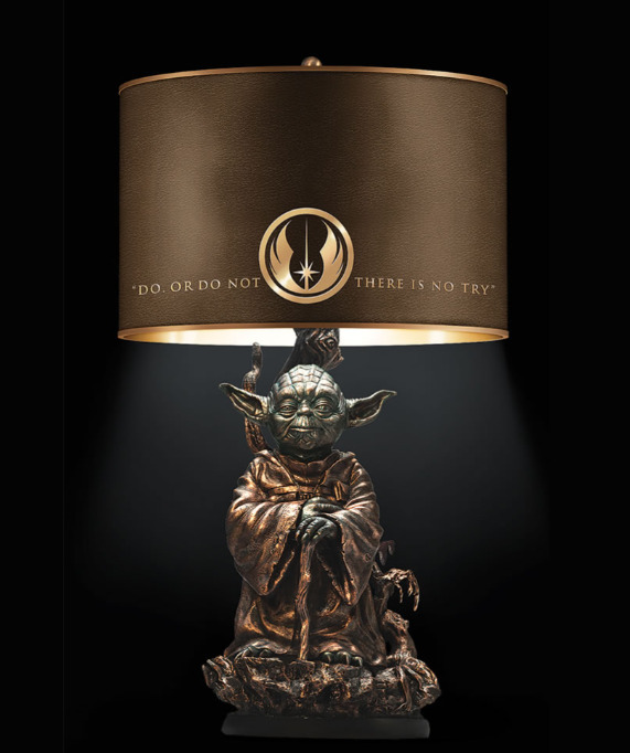 STAR WARS Jedi Master Yoda Masterpiece Tabletop Lamp Ltd Ed. Bradford Exchange