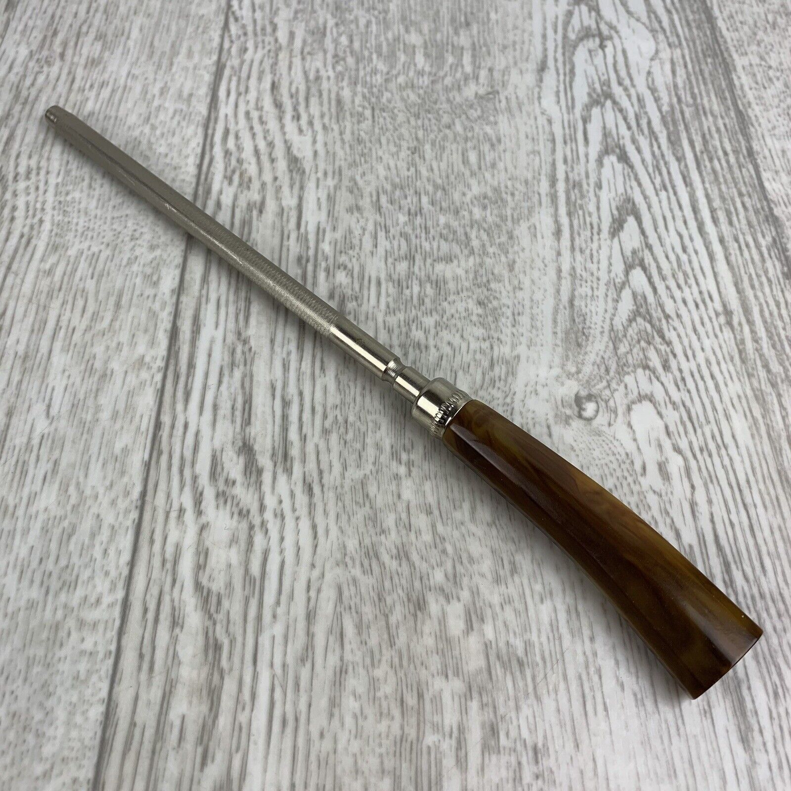 Vintage Bakelite Handled Culinary Kitchen Knife Sharpener 11”