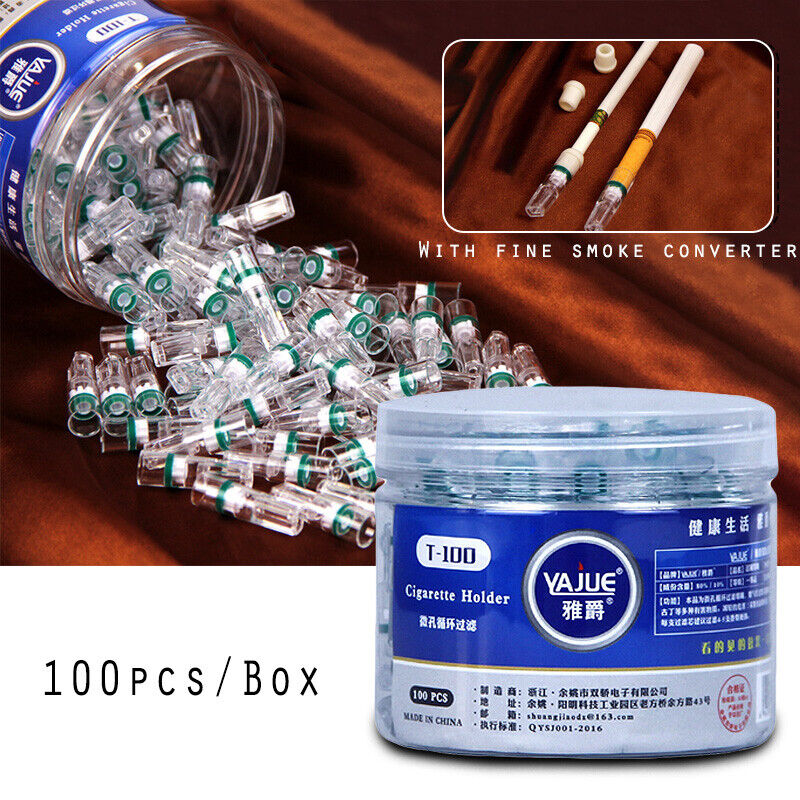 100pc/Box Tobacco Cigarette Filter Out Bulk Holder Tar Disposable Cigarette Tips