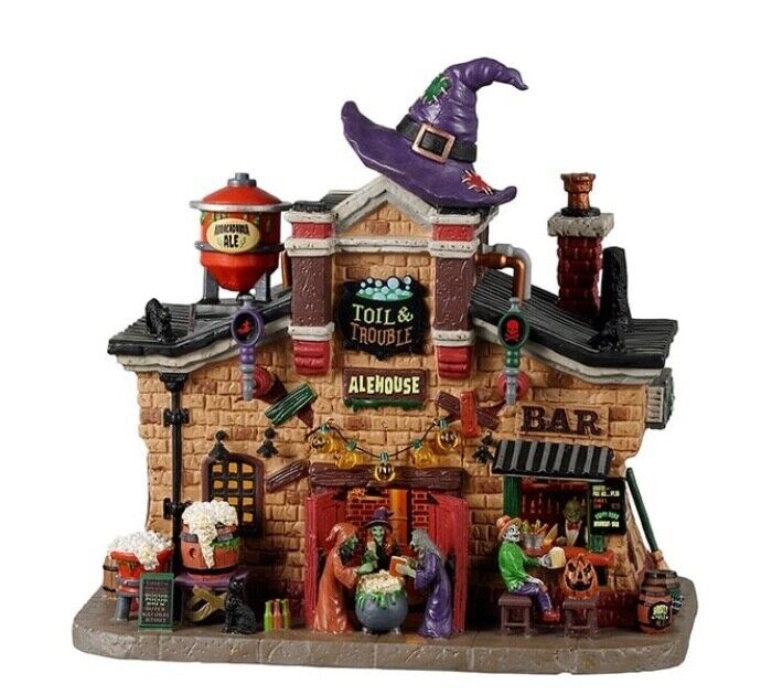 Lemax Spooky Town 2022 TOIL & TROUBLE ALEHOUSE #25852 Brand New Lighted Building