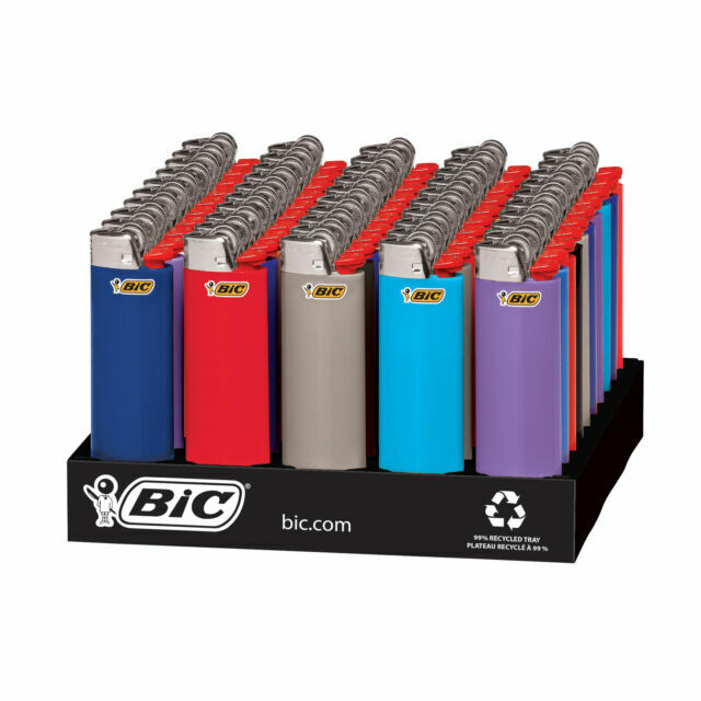 BIC Classic Full Size Pocket Lighter, Maxi, Assorted Colors,  Lot of 15