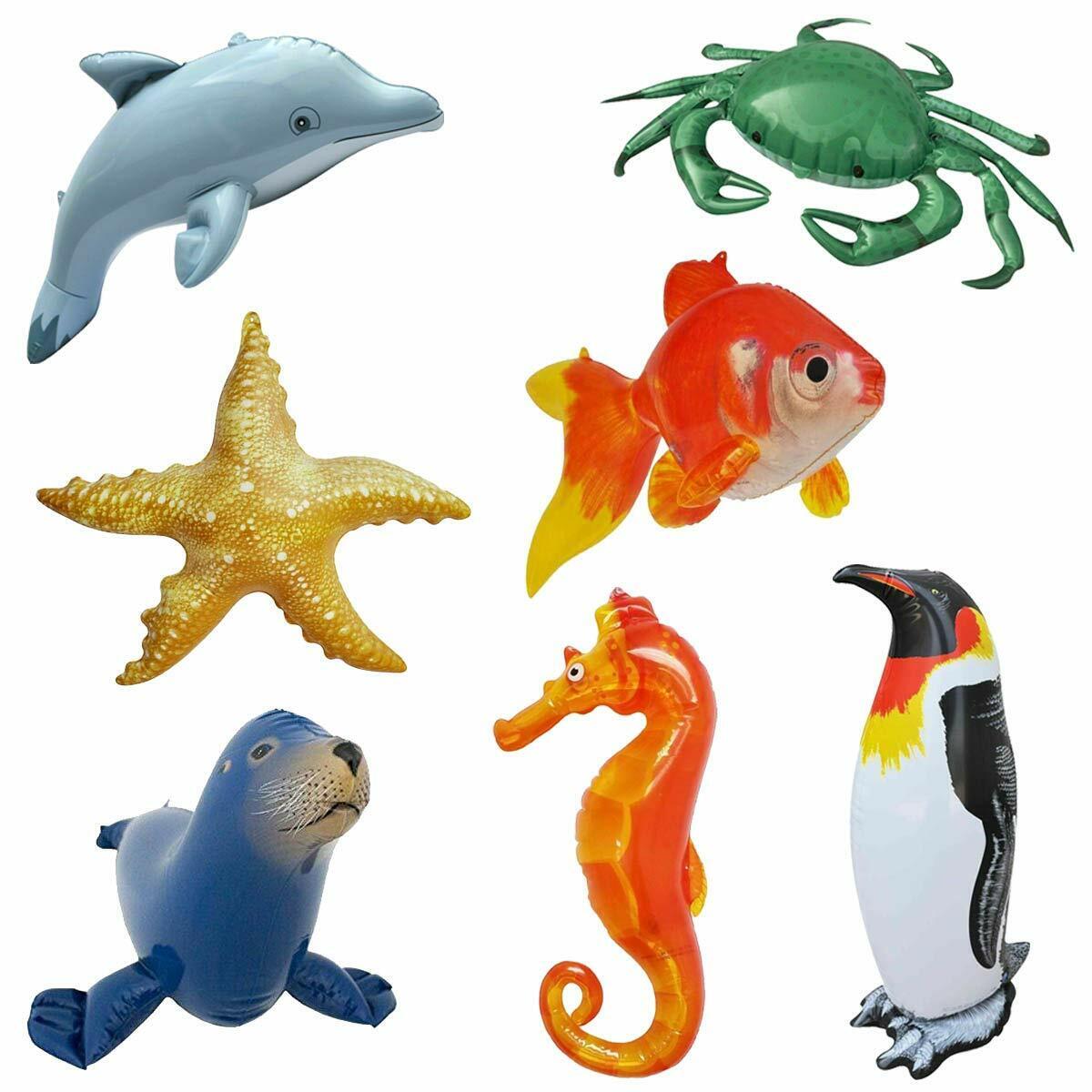Inflatable Goldfish Ocean Life Sea Aquatic Underwater Assorted Bathtub Toys 