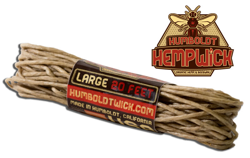 Organic Humboldt Hemp Wick 20 feet - 1mm - Hempwick Lighter